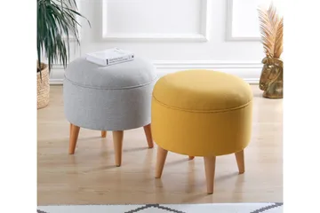 Anaro Sittepuff Rund - Gul - Møbler - Stoler - Krakk - Puff