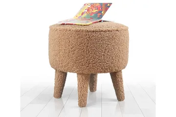 Anaro Sittepuff Rund - Brun - Møbler - Stoler - Krakk - Puff