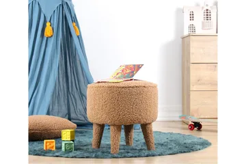 Anaro Sittepuff Rund - Brun - Møbler - Stoler - Krakk - Puff