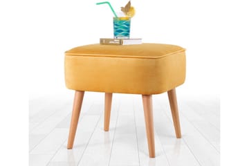 Anaro Sittepuff 45 cm Rektangulær - Gul - Møbler - Stoler - Krakk - Puff