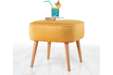 Anaro Sittepuff 45 cm Rektangulær - Gul - Møbler - Stoler - Krakk - Puff