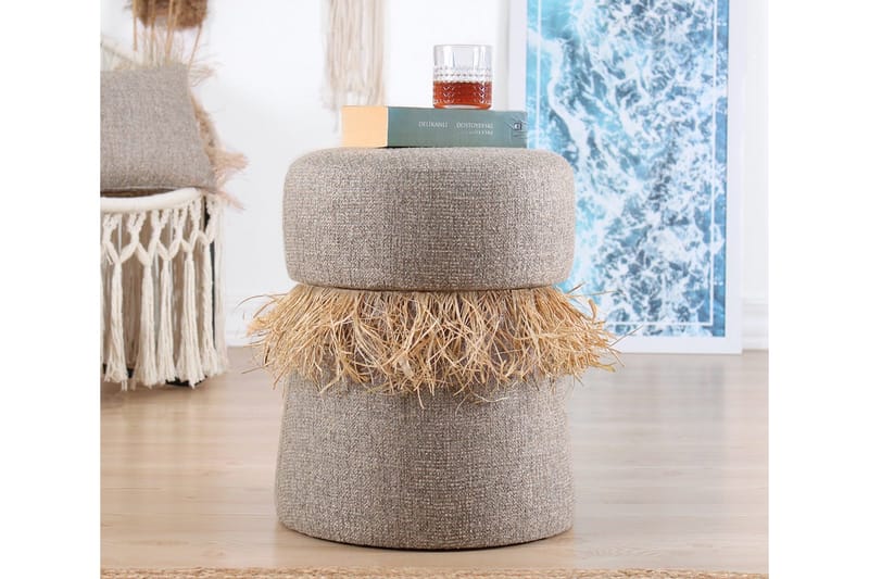 Anaro Sittepuff Rund - Brun - Møbler - Stoler - Krakk - Puff