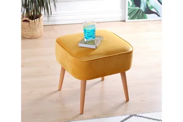 Anaro Sittepuff 45 cm Rektangulær - Gul - Møbler - Stoler - Krakk - Puff