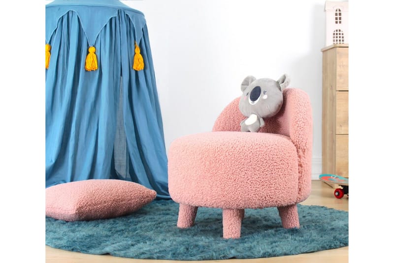 Anaro Sittepuff Rund - Rosa - Møbler - Stoler - Krakk - Puff