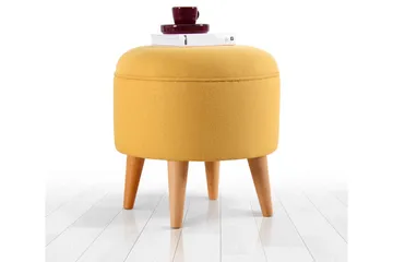 Anaro Sittepuff Rund - Gul - Møbler - Stoler - Krakk - Puff