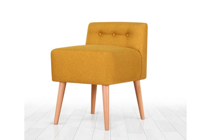 Anaro Sittepuff 43 cm Rektangulær - Gul - Møbler - Stoler - Krakk - Puff