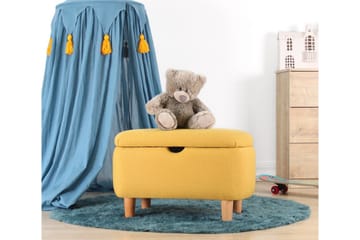 Anaro Puff 61 cm Rektangulær - Gul - Møbler - Stoler - Krakk - Puff