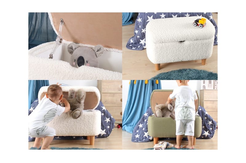 Anaro Puff 61 cm Rektangulær - Grønn - Møbler - Stoler - Krakk - Puff