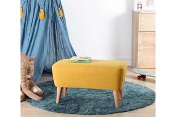 Anaro Puff 61 cm Rektangulær - Gul - Møbler - Stoler - Krakk - Puff