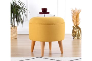 Anaro Sittepuff Rund - Gul - Møbler - Stoler - Krakk - Puff