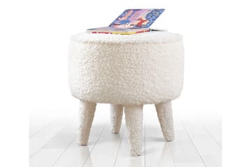 Anaro Sittepuff Rund - Hvit - Møbler - Stoler - Krakk - Puff