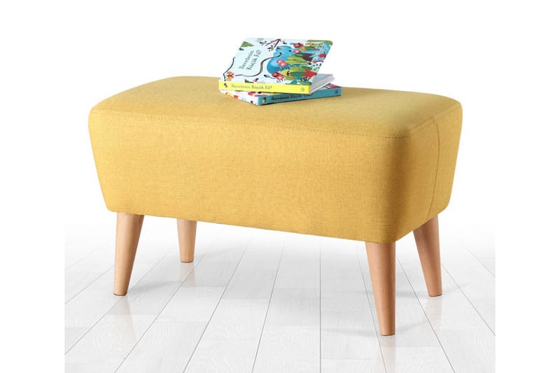 Anaro Puff 61 cm Rektangulær, Gul