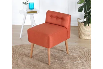 Anaro Sittepuff 43 cm Rektangulær - Oransje - Møbler - Stoler - Krakk - Puff