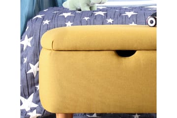 Anaro Puff 61 cm Rektangulær - Gul - Møbler - Stoler - Krakk - Puff