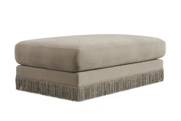 Adelsö by Gynning Rektangulær Fotskammel i fløyel - Beige - Møbler - Stoler - Krakk - Fotskammel