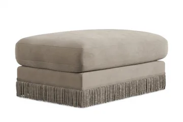 Adelsö by Gynning Rektangulær Fotskammel i fløyel - Beige - Møbler - Stoler - Krakk - Fotskammel