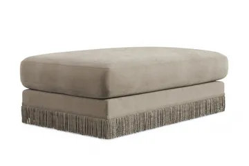 Adelsö by Gynning Rektangulær Fotskammel i fløyel - Beige - Møbler - Stoler - Krakk - Fotskammel