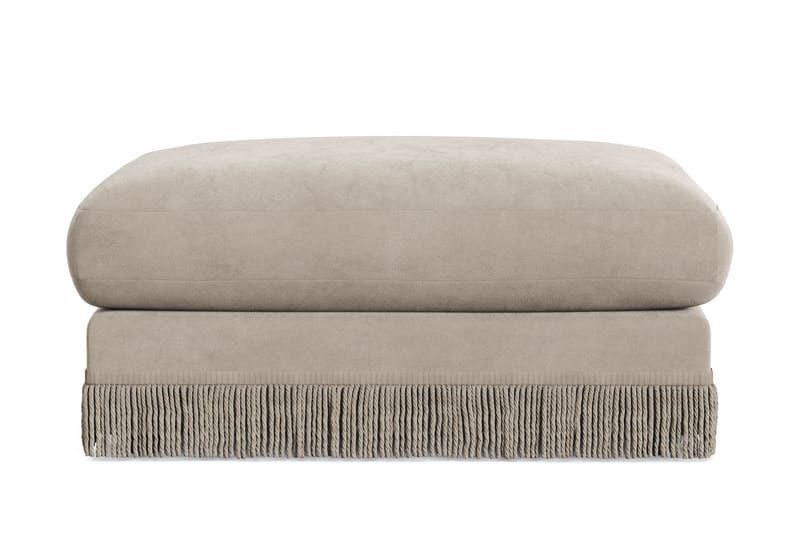 Adelsö by Gynning Rektangulær Fotskammel i fløyel, Beige