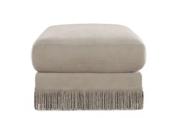 Adelsö by Gynning Rektangulær Fotskammel i fløyel - Beige - Møbler - Stoler - Krakk - Fotskammel