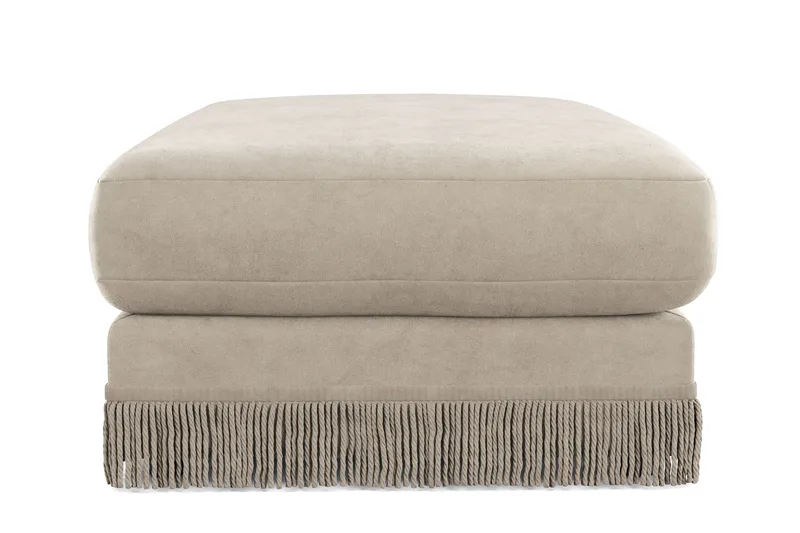 Adelsö by Gynning Rektangulær Fotskammel i fløyel - Beige - Møbler - Stoler - Krakk - Fotskammel