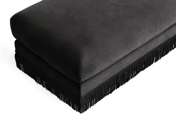 Adelsö by Gynning Rektangulær Fotskammel i fløyel - Mørkegrå - Møbler - Stoler - Krakk - Fotskammel