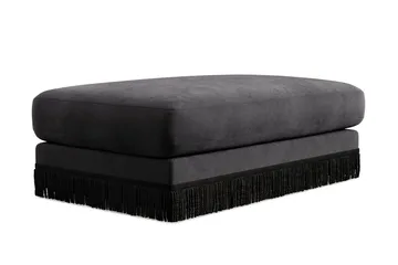 Adelsö by Gynning Rektangulær Fotskammel i fløyel - Mørkegrå - Møbler - Stoler - Krakk - Fotskammel