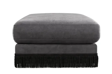 Adelsö by Gynning Rektangulær Fotskammel i fløyel - Mørkegrå - Møbler - Stoler - Krakk - Fotskammel