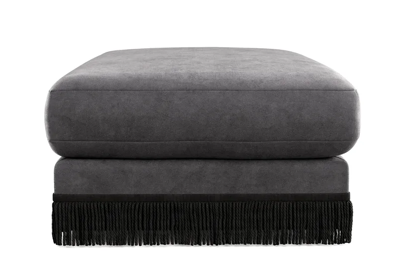 Adelsö by Gynning Rektangulær Fotskammel i fløyel - Mørkegrå - Møbler - Stoler - Krakk - Fotskammel