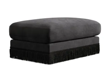 Adelsö by Gynning Rektangulær Fotskammel i fløyel - Mørkegrå - Møbler - Stoler - Krakk - Fotskammel