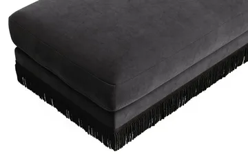 Adelsö by Gynning Rektangulær Fotskammel i fløyel - Mørkegrå - Møbler - Stoler - Krakk - Fotskammel