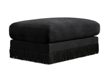 Adelsö by Gynning Rektangulær Fotskammel i fløyel - Svart - Møbler - Stoler - Krakk - Fotskammel