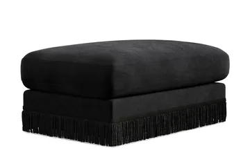 Adelsö by Gynning Rektangulær Fotskammel i fløyel - Svart - Møbler - Stoler - Krakk - Fotskammel