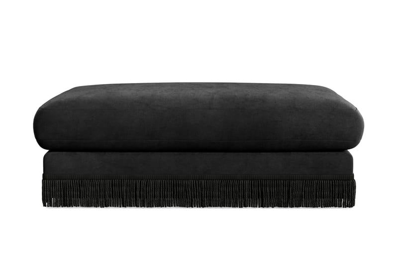 Adelsö by Gynning Rektangulær Fotskammel i fløyel - Svart - Møbler - Stoler - Krakk - Fotskammel