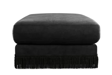 Adelsö by Gynning Rektangulær Fotskammel i fløyel - Svart - Møbler - Stoler - Krakk - Fotskammel