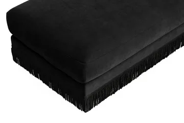 Adelsö by Gynning Rektangulær Fotskammel i fløyel - Svart - Møbler - Stoler - Krakk - Fotskammel