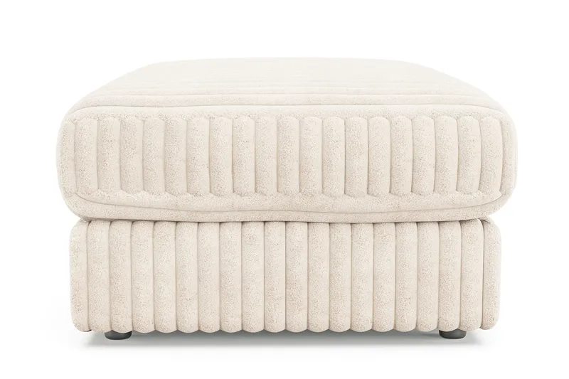 Adelsö by Gynning Rektangulær Fotskammel i Manchester - Beige - Møbler - Stoler - Krakk - Fotskammel