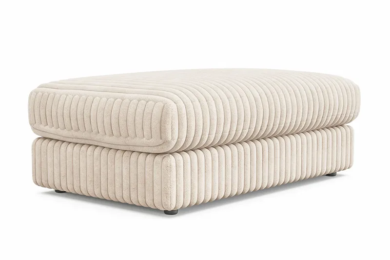 Adelsö by Gynning Rektangulær Fotskammel i Manchester - Beige - Møbler - Stoler - Krakk - Fotskammel