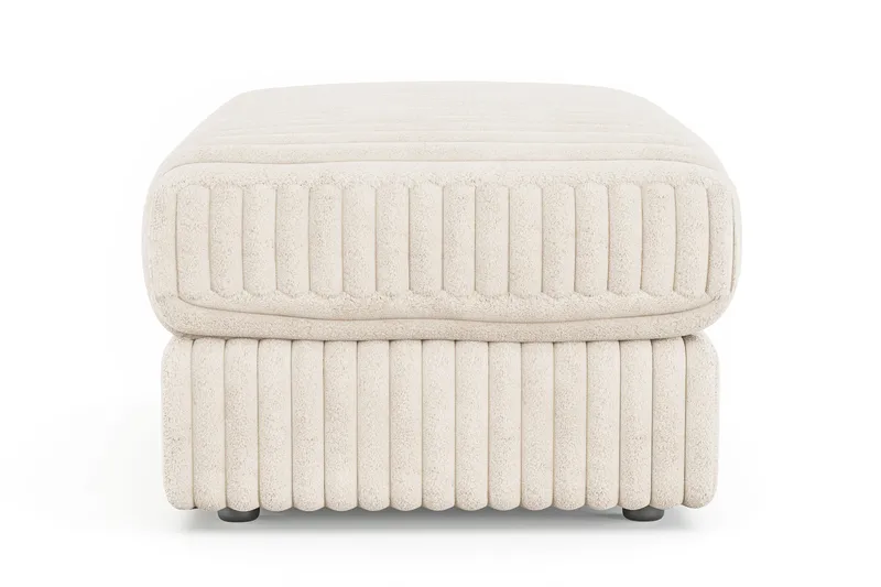 Adelsö by Gynning Rektangulær Fotskammel i Manchester - Beige - Møbler - Stoler - Krakk - Fotskammel