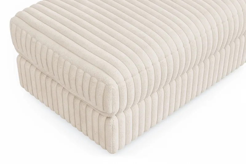 Adelsö by Gynning Rektangulær Fotskammel i Manchester - Beige - Møbler - Stoler - Krakk - Fotskammel