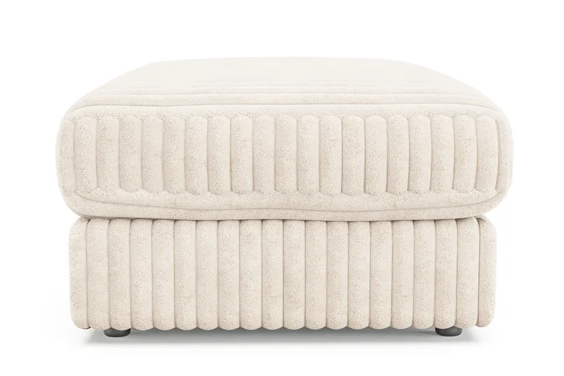 Adelsö by Gynning Rektangulær Fotskammel i Manchester - Beige - Møbler - Stoler - Krakk - Fotskammel