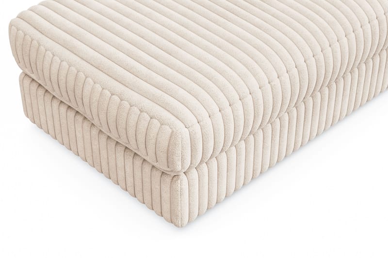 Adelsö by Gynning Rektangulær Fotskammel i Manchester - Beige - Møbler - Stoler - Krakk - Fotskammel