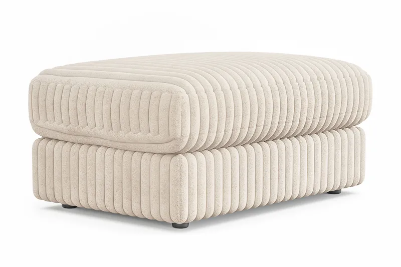 Adelsö by Gynning Rektangulær Fotskammel i Manchester - Beige - Møbler - Stoler - Krakk - Fotskammel