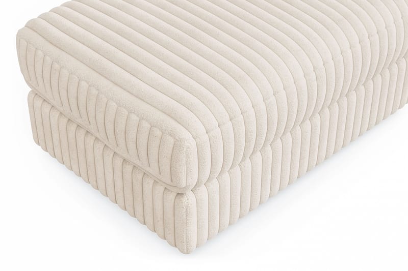 Adelsö by Gynning Rektangulær Fotskammel i Manchester - Beige - Møbler - Stoler - Krakk - Fotskammel