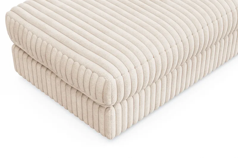 Adelsö by Gynning Rektangulær Fotskammel i Manchester - Beige - Møbler - Stoler - Krakk - Fotskammel