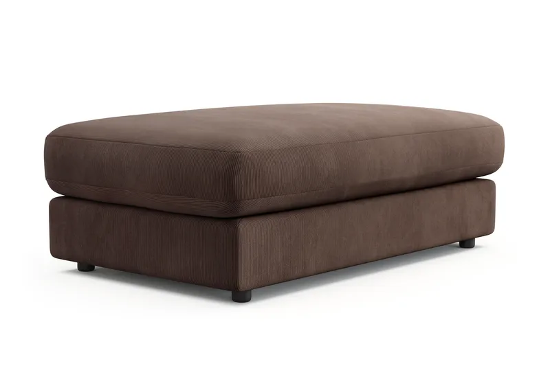 Adelsö by Gynning Rektangulær Fotskammel i Manchester - Brun - Møbler - Stoler - Krakk - Fotskammel