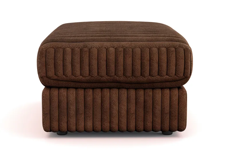 Adelsö by Gynning Rektangulær Fotskammel i Manchester - Mørkebrun - Møbler - Stoler - Krakk - Fotskammel