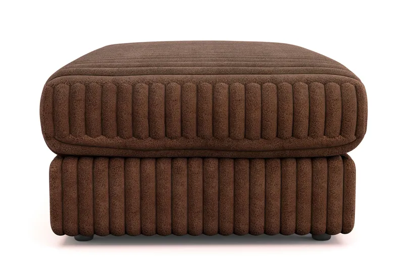 Adelsö by Gynning Rektangulær Fotskammel i Manchester - Mørkebrun - Møbler - Stoler - Krakk - Fotskammel