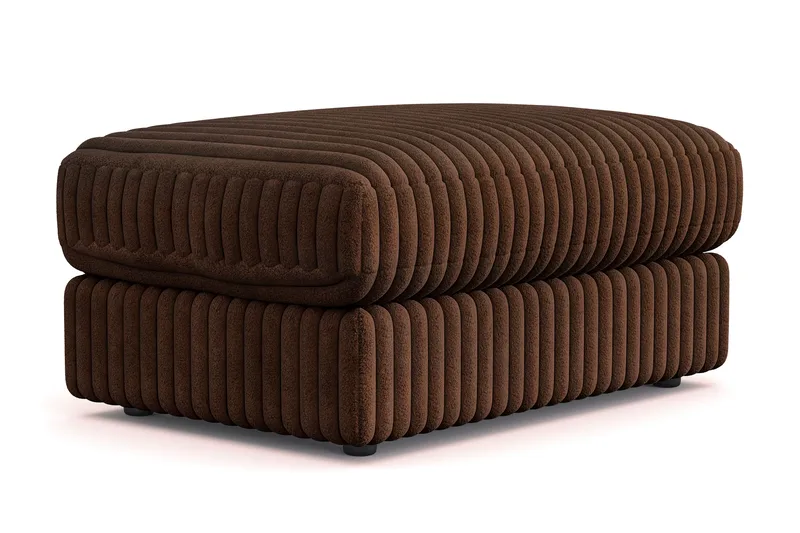 Adelsö by Gynning Rektangulær Fotskammel i Manchester - Mørkebrun - Møbler - Stoler - Krakk - Fotskammel