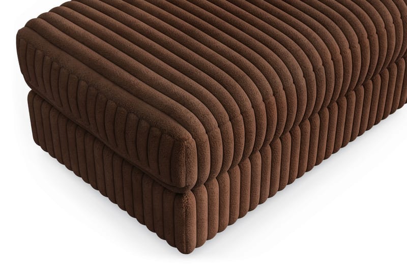 Adelsö by Gynning Rektangulær Fotskammel i Manchester - Mørkebrun - Møbler - Stoler - Krakk - Fotskammel