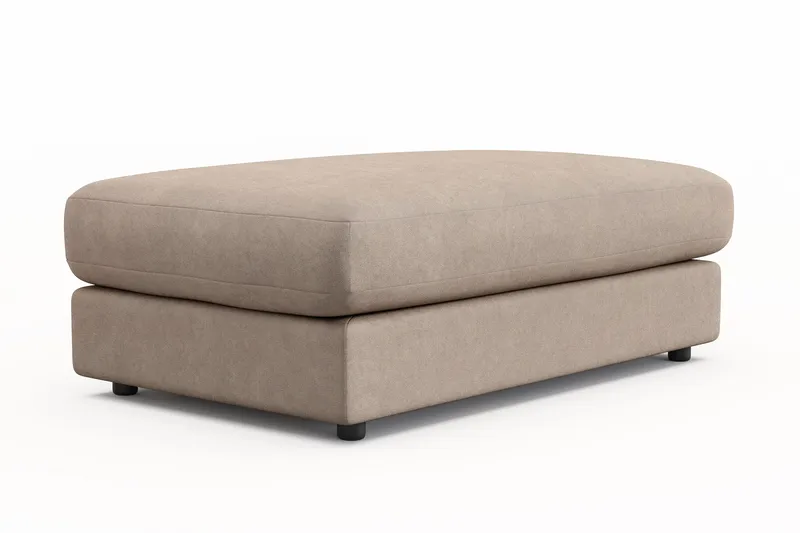 Adelsö by Gynning Rektangulær Fotskammel i stoff - Beige - Møbler - Stoler - Krakk - Fotskammel